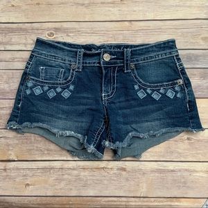 Maurices Embroidered Denim Shorts